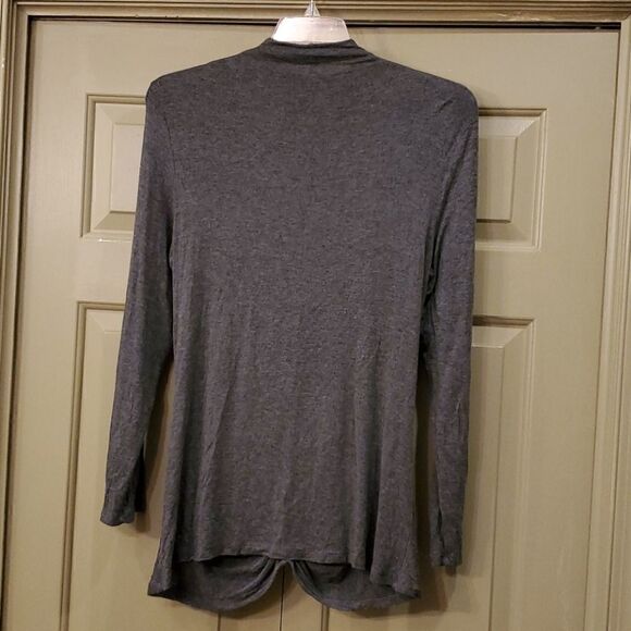 Vintage Suzie mock neck grey long sleeve top - Picture 2 of 6